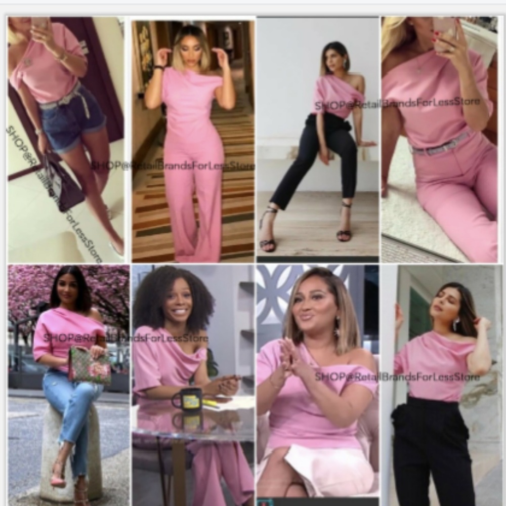 ZARA WOMAN ASYMMETRIC PINK TOP